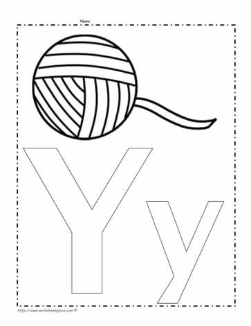 The Letter Y Coloring Page